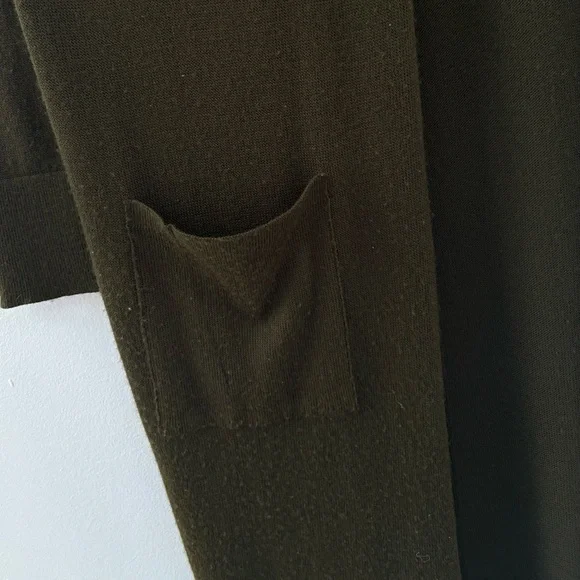 Topshop Size US 10 Brown Open Front Oversized Cardigan Cozy Minimalist Layering - Picture 6 of 10